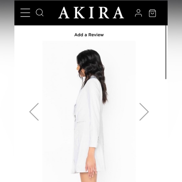 AKIRA WHITE OUT PU BLAZER DRESS SIZE S - Picture 7 of 13
